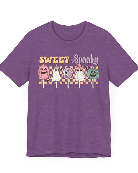 Sweet And Spooky Halloween Shirt Retro Ghost Lollipops Graphic Tee