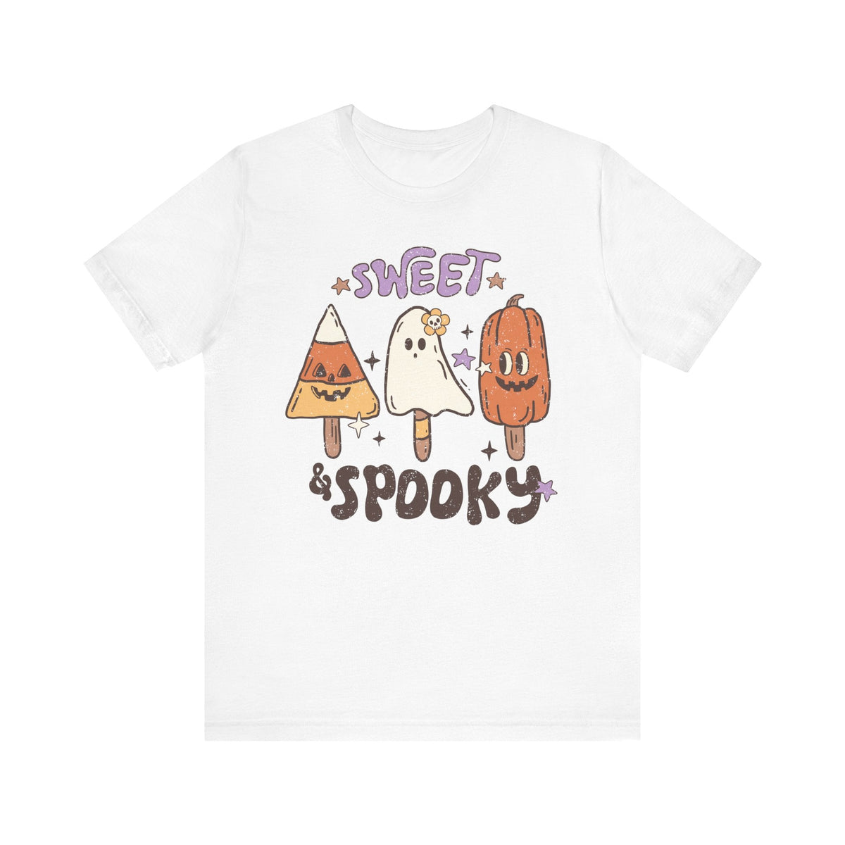 Sweet and Spooky Halloween Shirt - Candy and Ghost Pops Graphic Tee