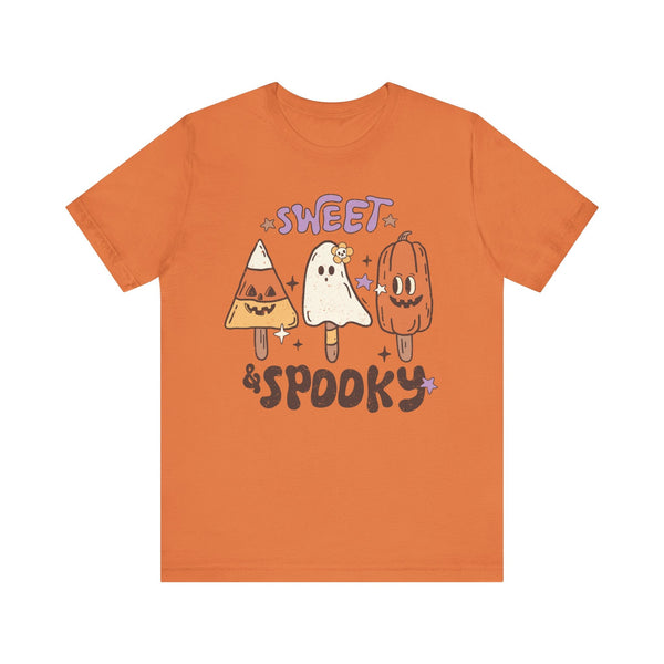 Sweet and Spooky Halloween Shirt - Candy and Ghost Pops Graphic Tee