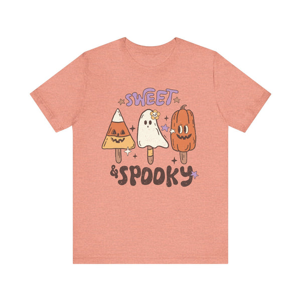 Sweet and Spooky Halloween Shirt - Candy and Ghost Pops Graphic Tee