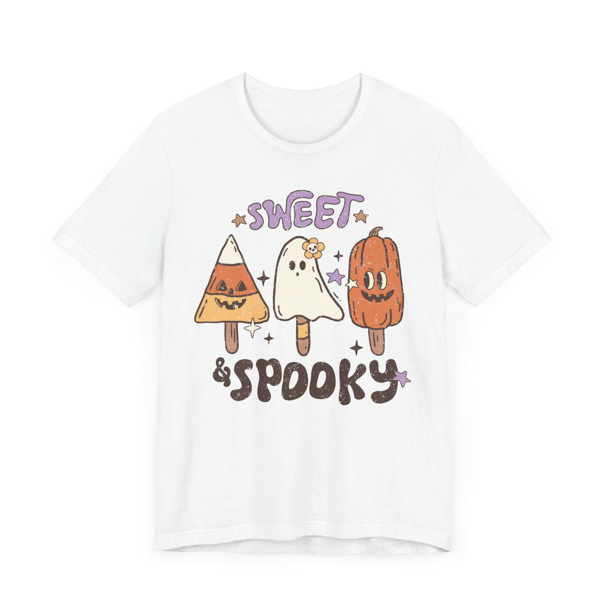 Sweet and Spooky Halloween Shirt - Candy and Ghost Pops Graphic Tee