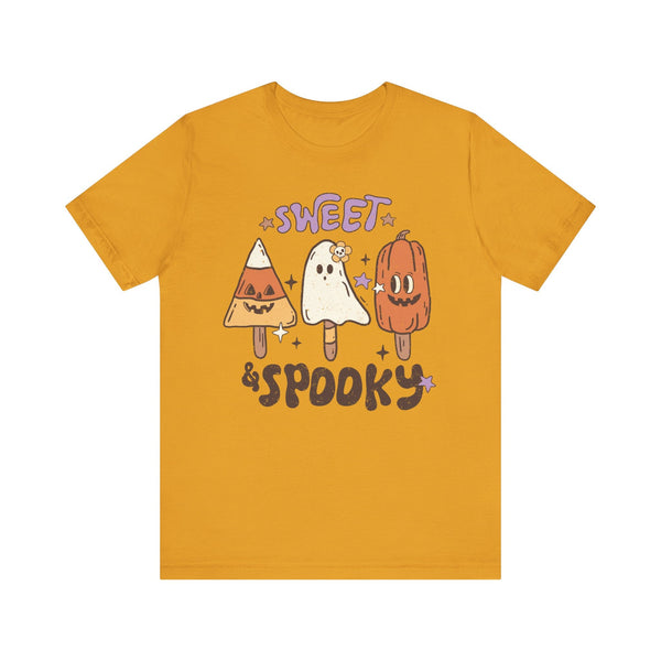 Sweet and Spooky Halloween Shirt - Candy and Ghost Pops Graphic Tee