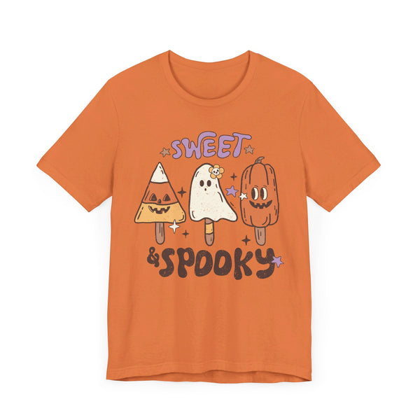 Sweet and Spooky Halloween Shirt - Candy and Ghost Pops Graphic Tee