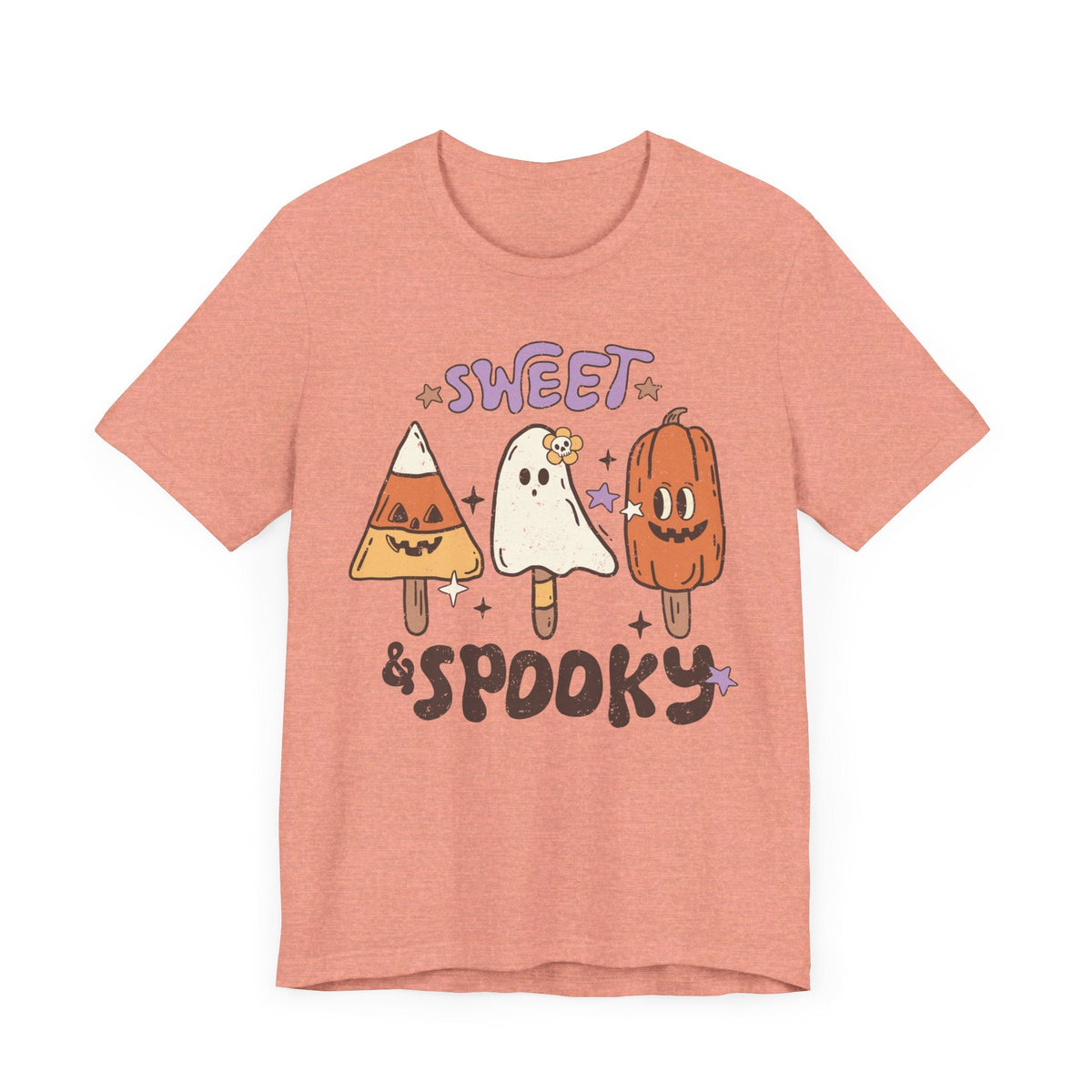 Sweet and Spooky Halloween Shirt - Candy and Ghost Pops Graphic Tee