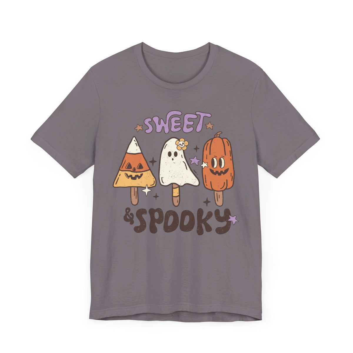 Sweet and Spooky Halloween Shirt - Candy and Ghost Pops Graphic Tee