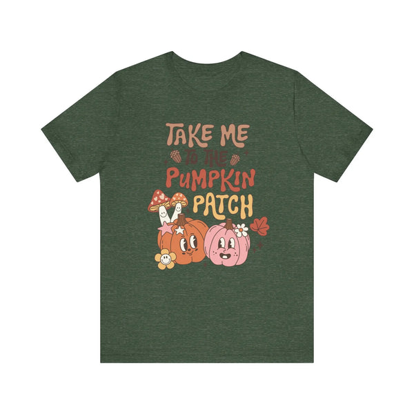 Take Me to the Pumpkin Patch T-Shirt - Retro Fall Graphic Tee - Vintage Pumpkin Patch Design for Autumn Lovers