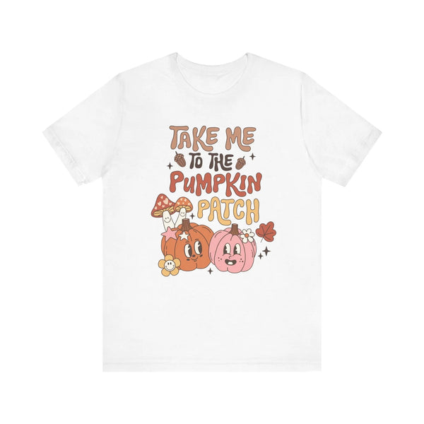 Take Me to the Pumpkin Patch T-Shirt - Retro Fall Graphic Tee - Vintage Pumpkin Patch Design for Autumn Lovers