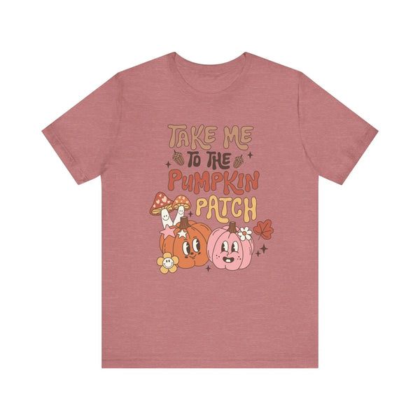 Take Me to the Pumpkin Patch T-Shirt - Retro Fall Graphic Tee - Vintage Pumpkin Patch Design for Autumn Lovers