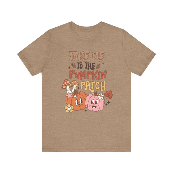 Take Me to the Pumpkin Patch T-Shirt - Retro Fall Graphic Tee - Vintage Pumpkin Patch Design for Autumn Lovers