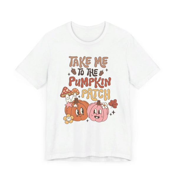 Take Me to the Pumpkin Patch T-Shirt - Retro Fall Graphic Tee - Vintage Pumpkin Patch Design for Autumn Lovers