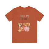 Take Me to the Pumpkin Patch T-Shirt - Retro Fall Graphic Tee - Vintage Pumpkin Patch Design for Autumn Lovers