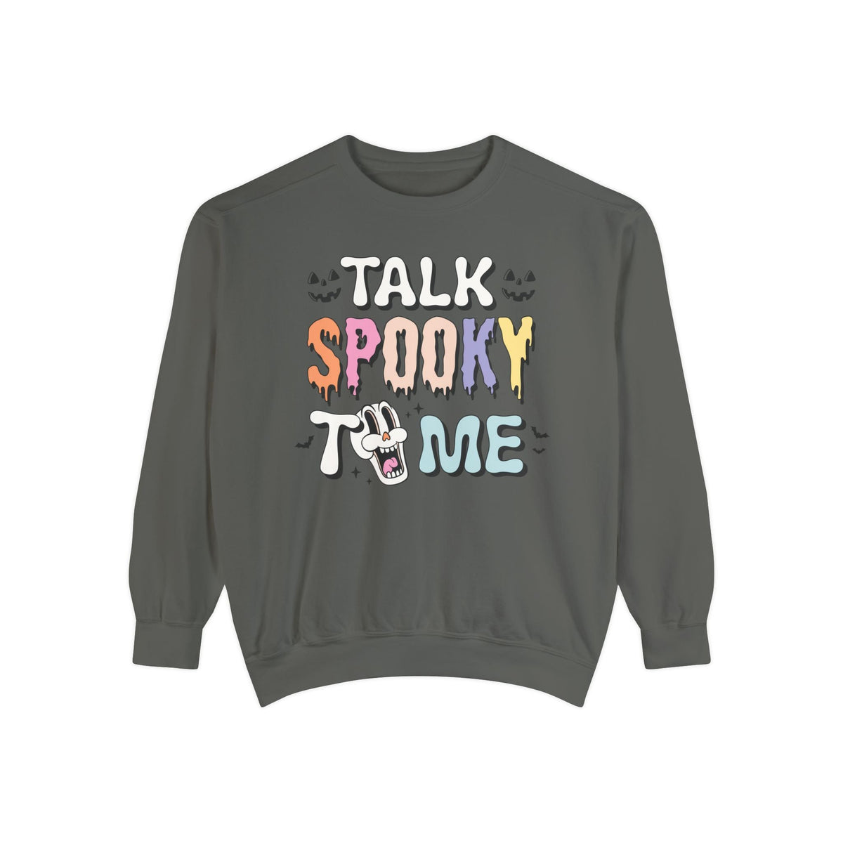 Talk Spooky To Me - Fun Halloween Graphic T-Sweatshirt for Ghost Lovers