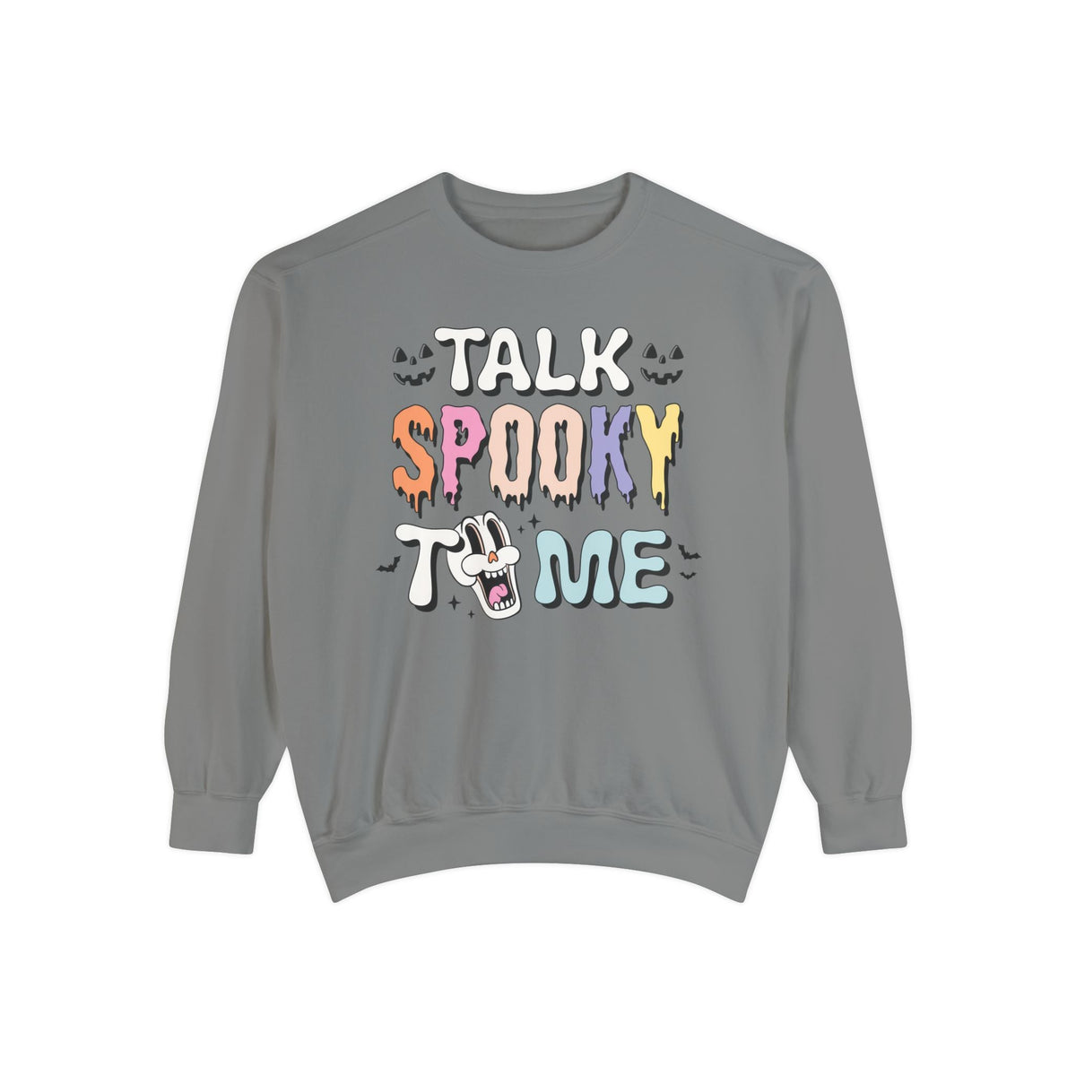 Talk Spooky To Me - Fun Halloween Graphic T-Sweatshirt for Ghost Lovers