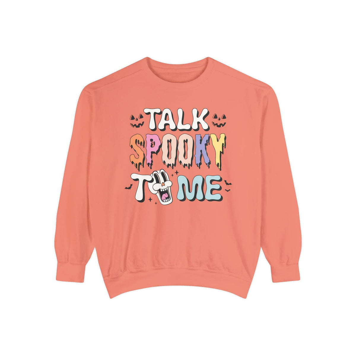 Talk Spooky To Me - Fun Halloween Graphic T-Sweatshirt for Ghost Lovers