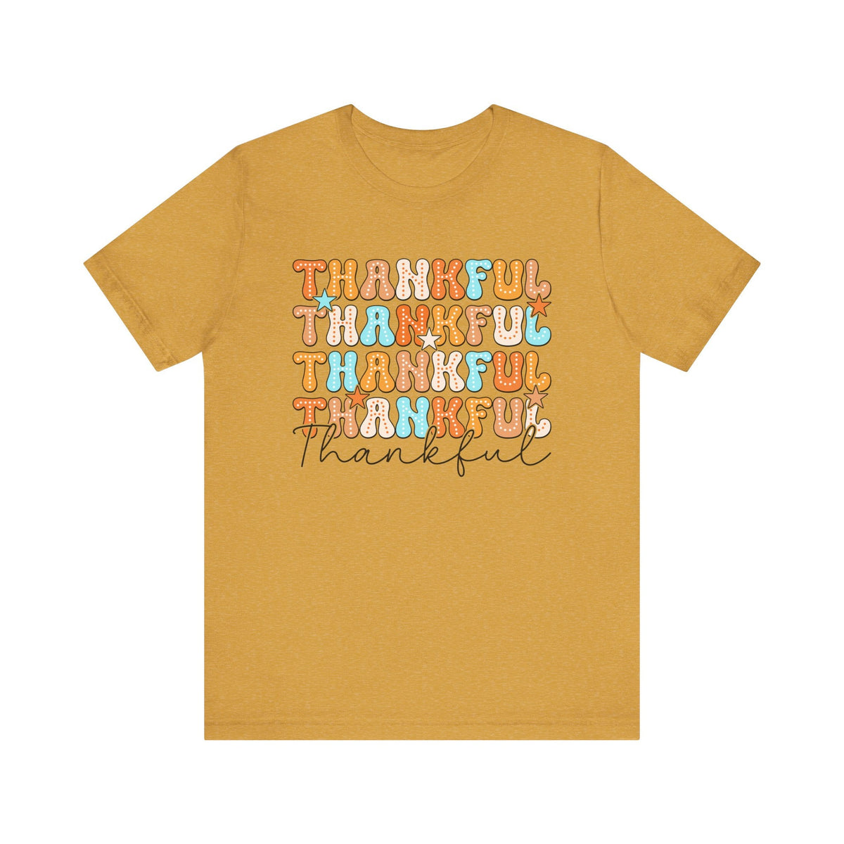 Thankful Fall T-Shirt - Cozy Autumn Graphic Tee - Thanksgiving & Harvest Season Shirt