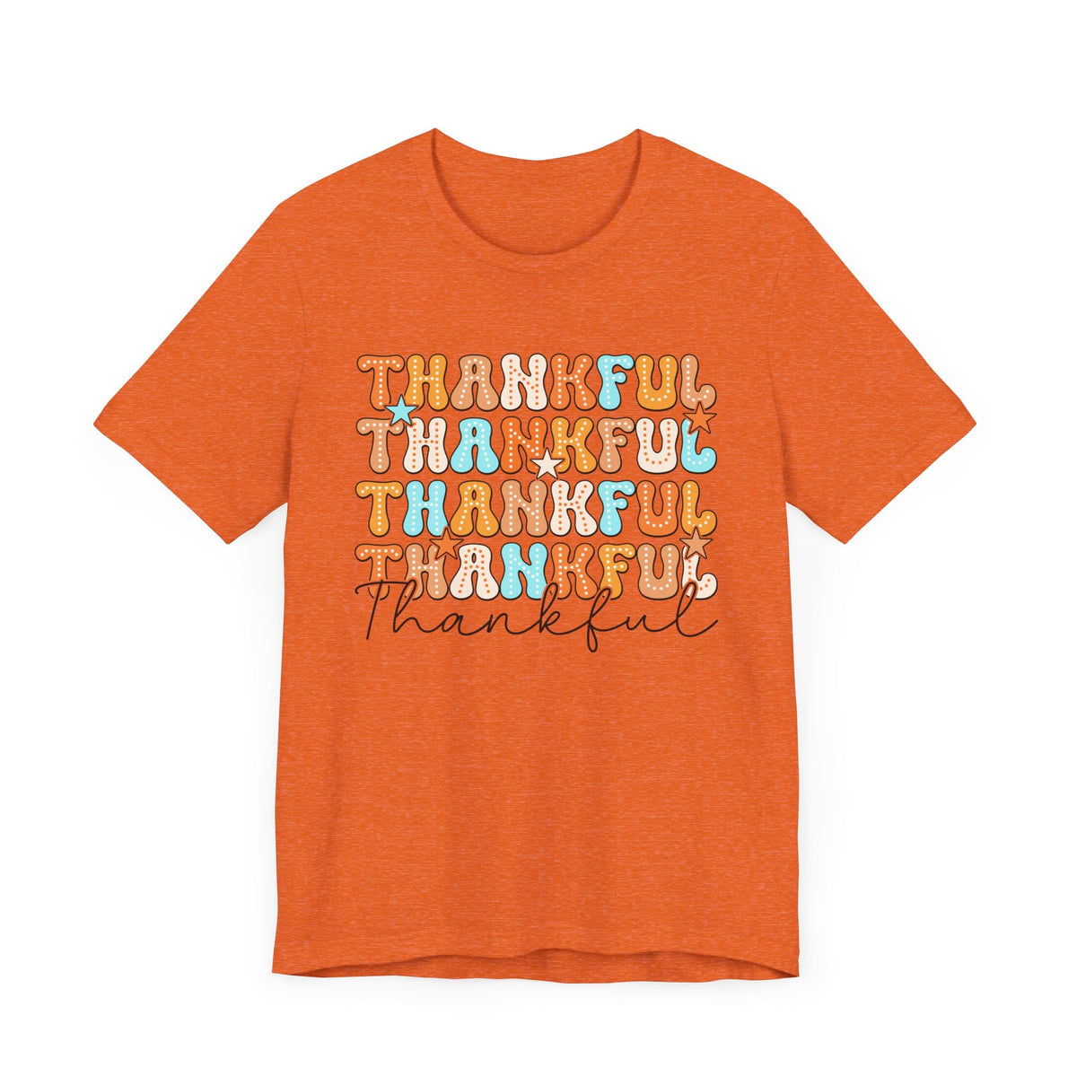 Thankful Fall T-Shirt - Cozy Autumn Graphic Tee - Thanksgiving & Harvest Season Shirt