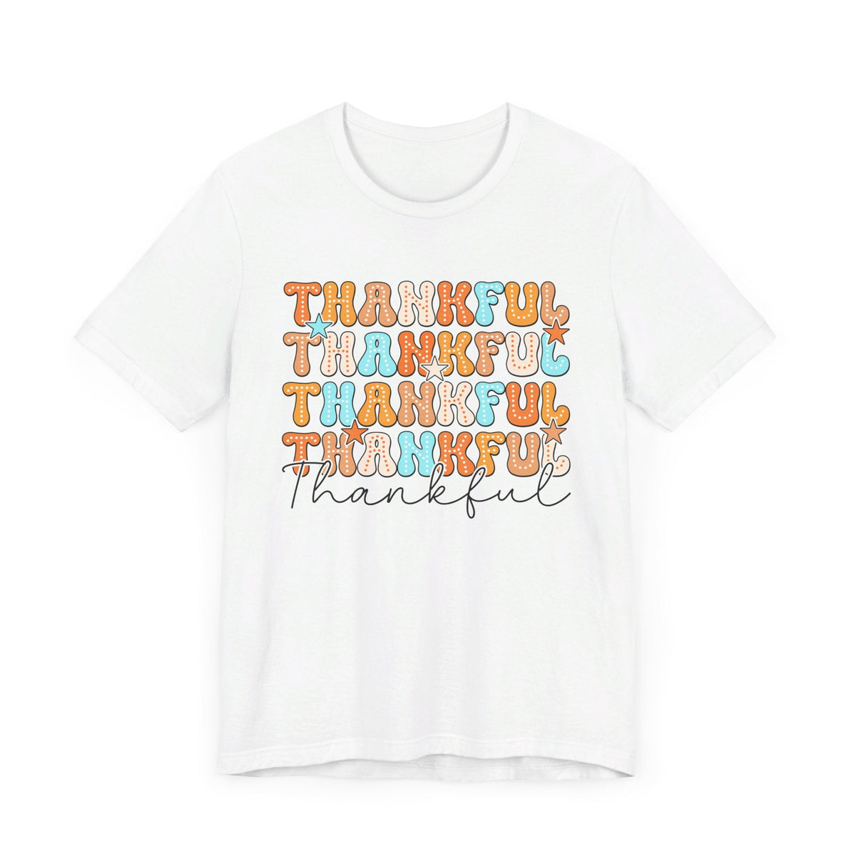 Thankful Fall T-Shirt - Cozy Autumn Graphic Tee - Thanksgiving & Harvest Season Shirt