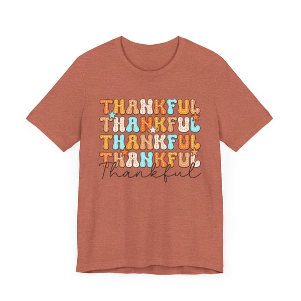 Thankful Fall T-Shirt - Cozy Autumn Graphic Tee - Thanksgiving & Harvest Season Shirt