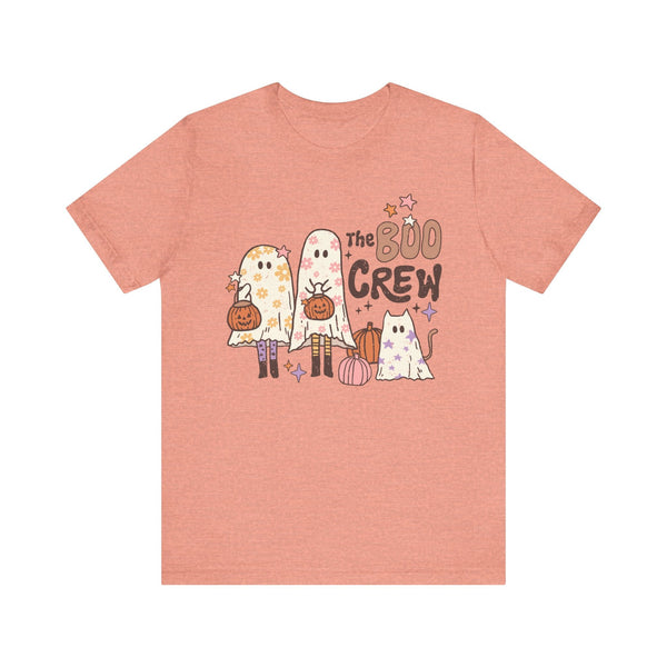 The Boo Crew Halloween Shirt - Ghost Family and Pumpkin Graphic Tee