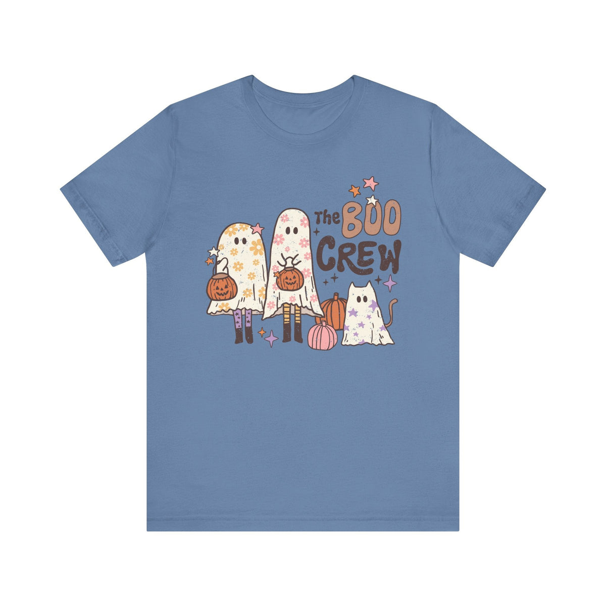 The Boo Crew Halloween Shirt - Ghost Family and Pumpkin Graphic Tee