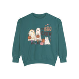 The Boo Crew Halloween Sweatshirt - Ghost Family and Pumpkin Graphic Sweater