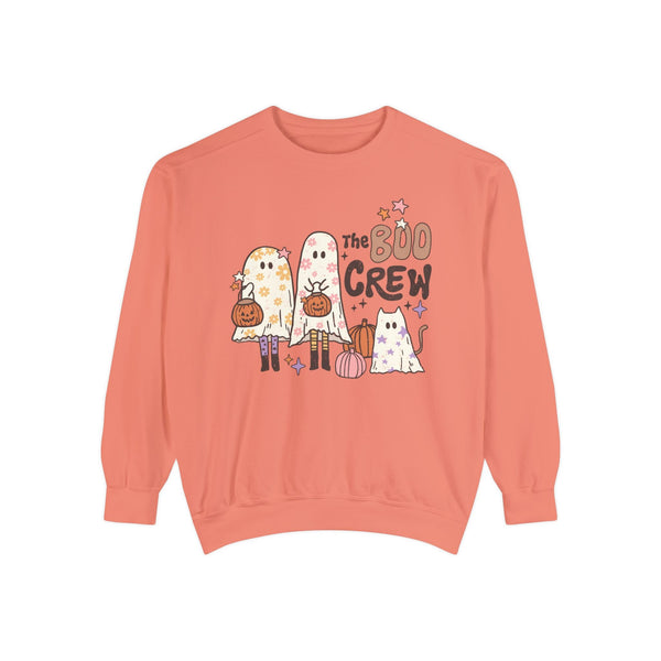 The Boo Crew Halloween Sweatshirt - Ghost Family and Pumpkin Graphic Sweater