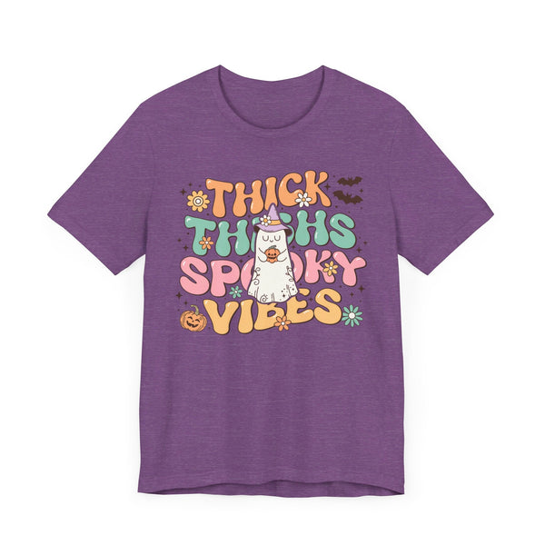 Thick Thighs Spooky Vibes Halloween Shirt - Funny Ghost Graphic Tee