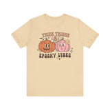 Thick Thighs and Spooky Vibes Halloween Shirt - Cute Pumpkin Pair Graphic Tee