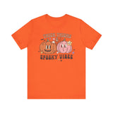 Thick Thighs and Spooky Vibes Halloween Shirt - Cute Pumpkin Pair Graphic Tee