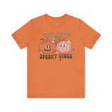 Thick Thighs and Spooky Vibes Halloween Shirt - Cute Pumpkin Pair Graphic Tee