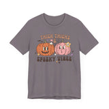 Thick Thighs and Spooky Vibes Halloween Shirt - Cute Pumpkin Pair Graphic Tee