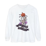 Tis' The Season To Be Spooky - Halloween Skeleton Hand Pumpkin Long Sleeve T-Shirt