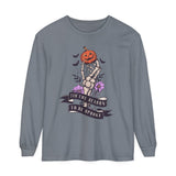 Tis' The Season To Be Spooky - Halloween Skeleton Hand Pumpkin Long Sleeve T-Shirt