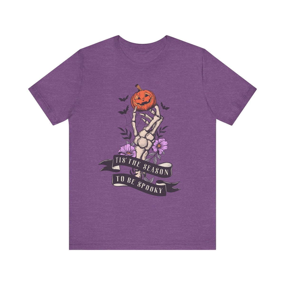 Tis' The Season To Be Spooky - Halloween Skeleton Hand Pumpkin Shirt