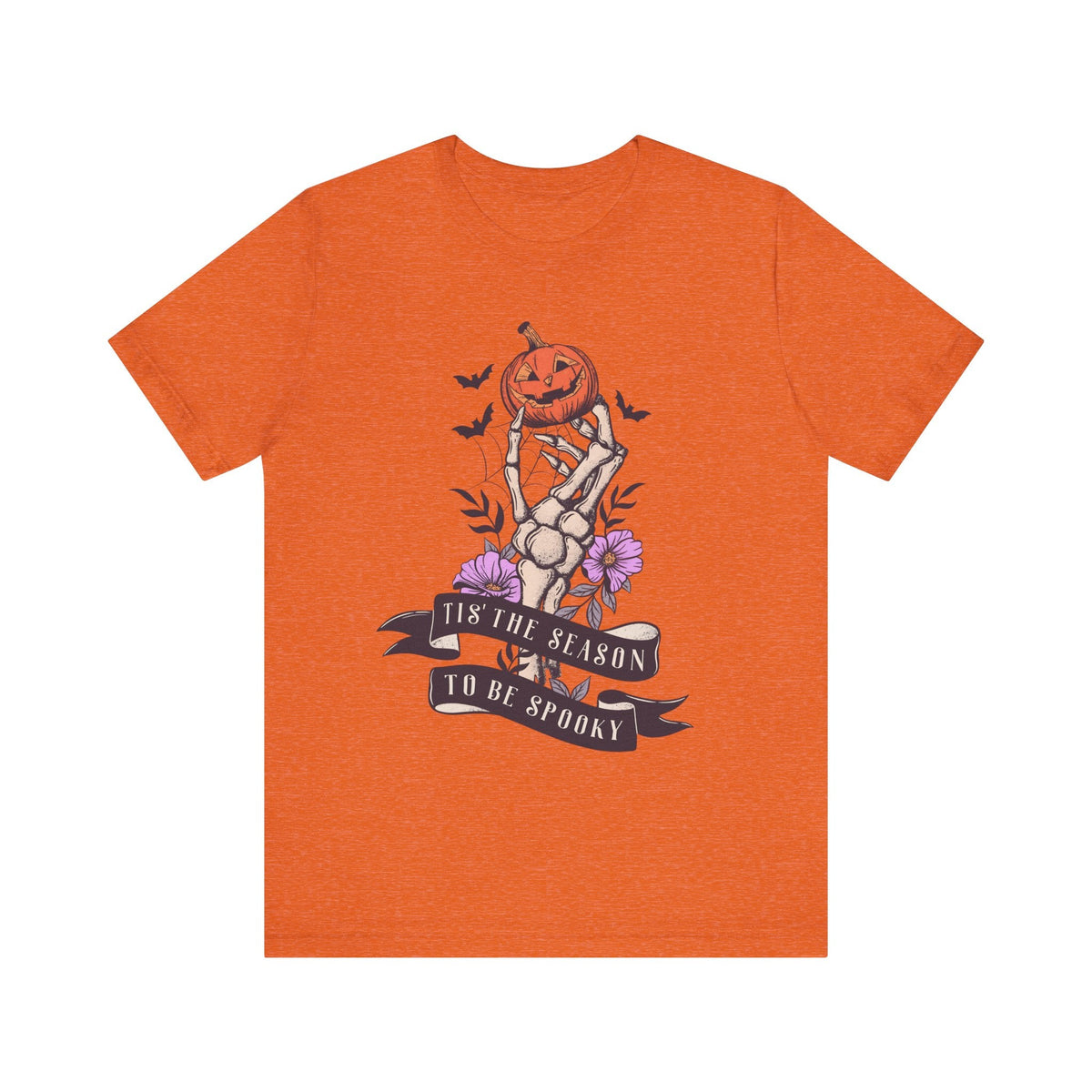 Tis' The Season To Be Spooky - Halloween Skeleton Hand Pumpkin Shirt