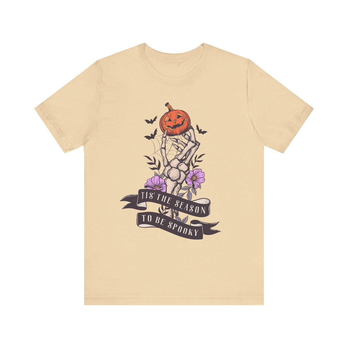 Tis' The Season To Be Spooky - Halloween Skeleton Hand Pumpkin Shirt