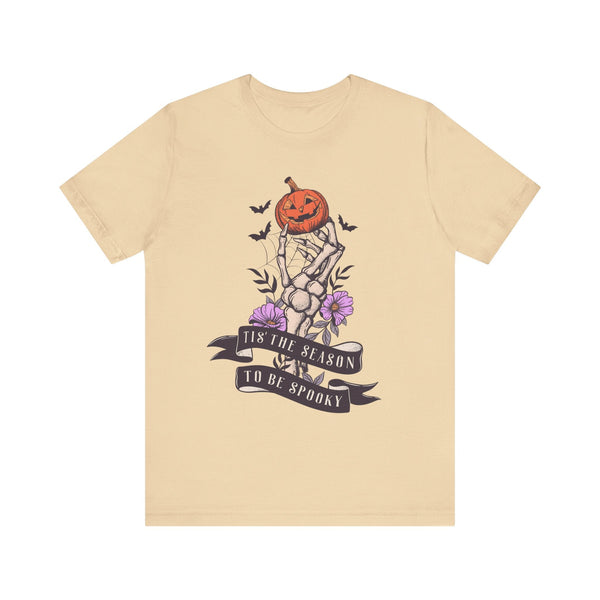 Tis' The Season To Be Spooky - Halloween Skeleton Hand Pumpkin Shirt