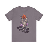 Tis' The Season To Be Spooky - Halloween Skeleton Hand Pumpkin Shirt