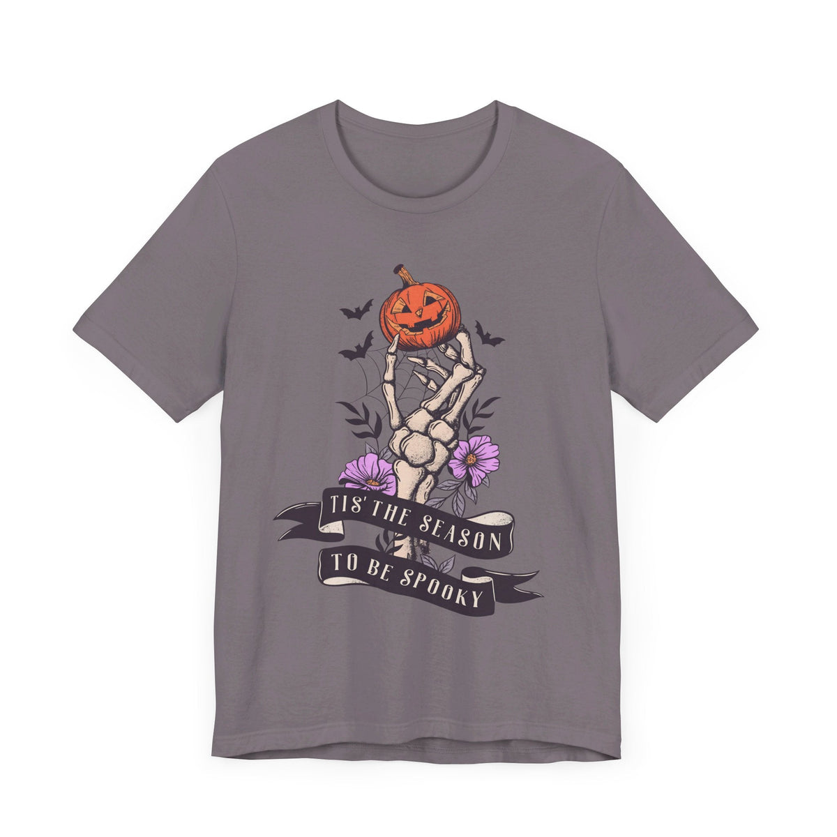 Tis' The Season To Be Spooky - Halloween Skeleton Hand Pumpkin Shirt