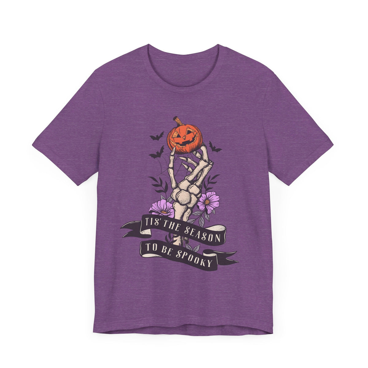 Tis' The Season To Be Spooky - Halloween Skeleton Hand Pumpkin Shirt