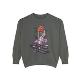 Tis' The Season To Be Spooky - Halloween Skeleton Hand Pumpkin Sweatshirt