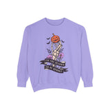 Tis' The Season To Be Spooky - Halloween Skeleton Hand Pumpkin Sweatshirt