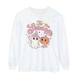 Tis' the Season Halloween Long Sleeve T-Shirt - Cute Ghost and Pumpkin Friends Graphic Tee