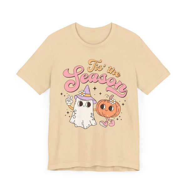 Tis' the Season Halloween Shirt - Cute Ghost and Pumpkin Friends Graphic Tee