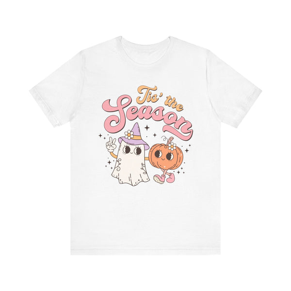 Tis' the Season Halloween Shirt - Cute Ghost and Pumpkin Friends Graphic Tee