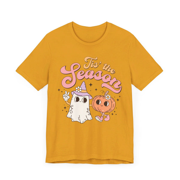 Tis' the Season Halloween Shirt - Cute Ghost and Pumpkin Friends Graphic Tee