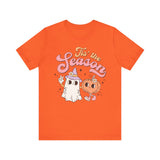 Tis' the Season Halloween Shirt - Cute Ghost and Pumpkin Friends Graphic Tee