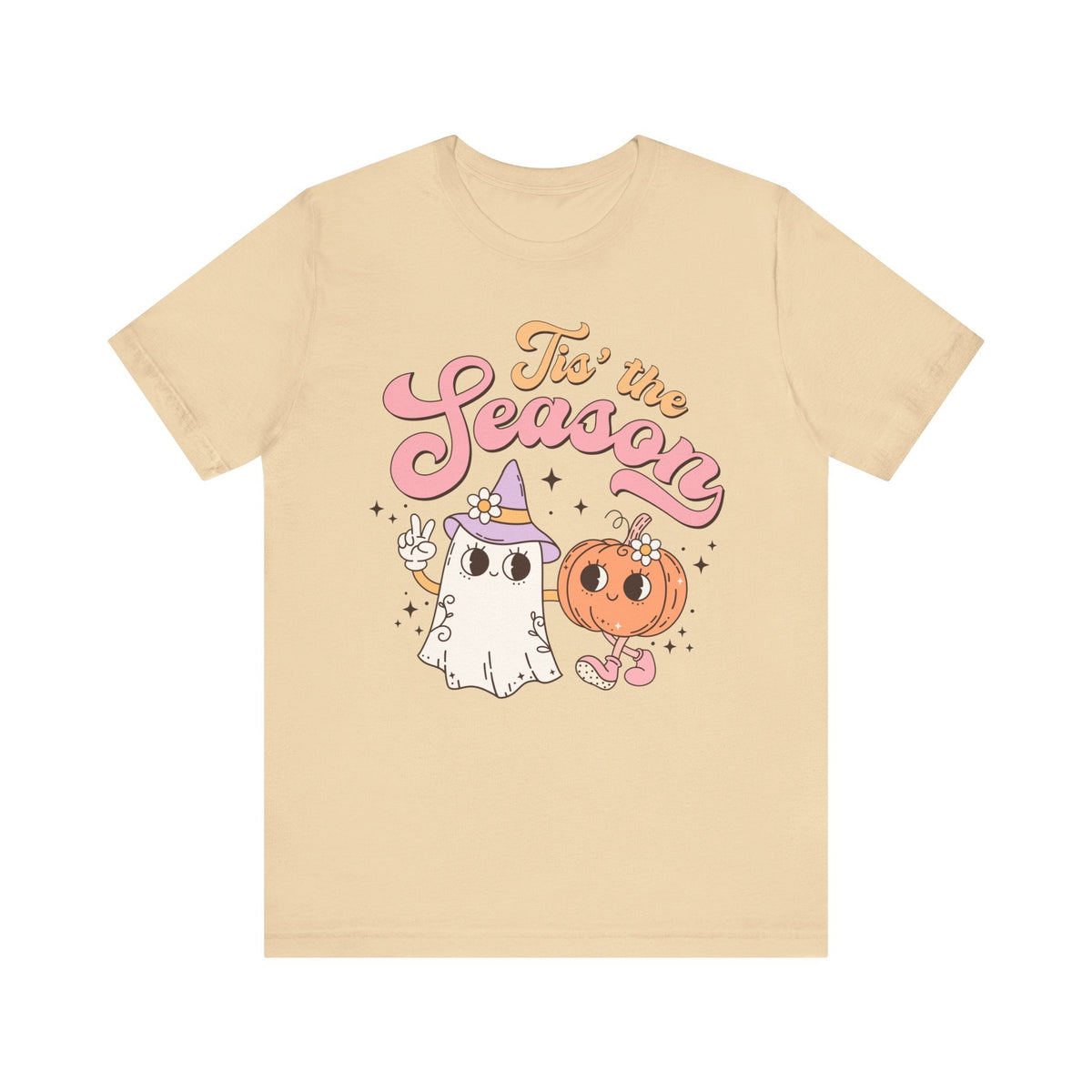 Tis' the Season Halloween Shirt - Cute Ghost and Pumpkin Friends Graphic Tee