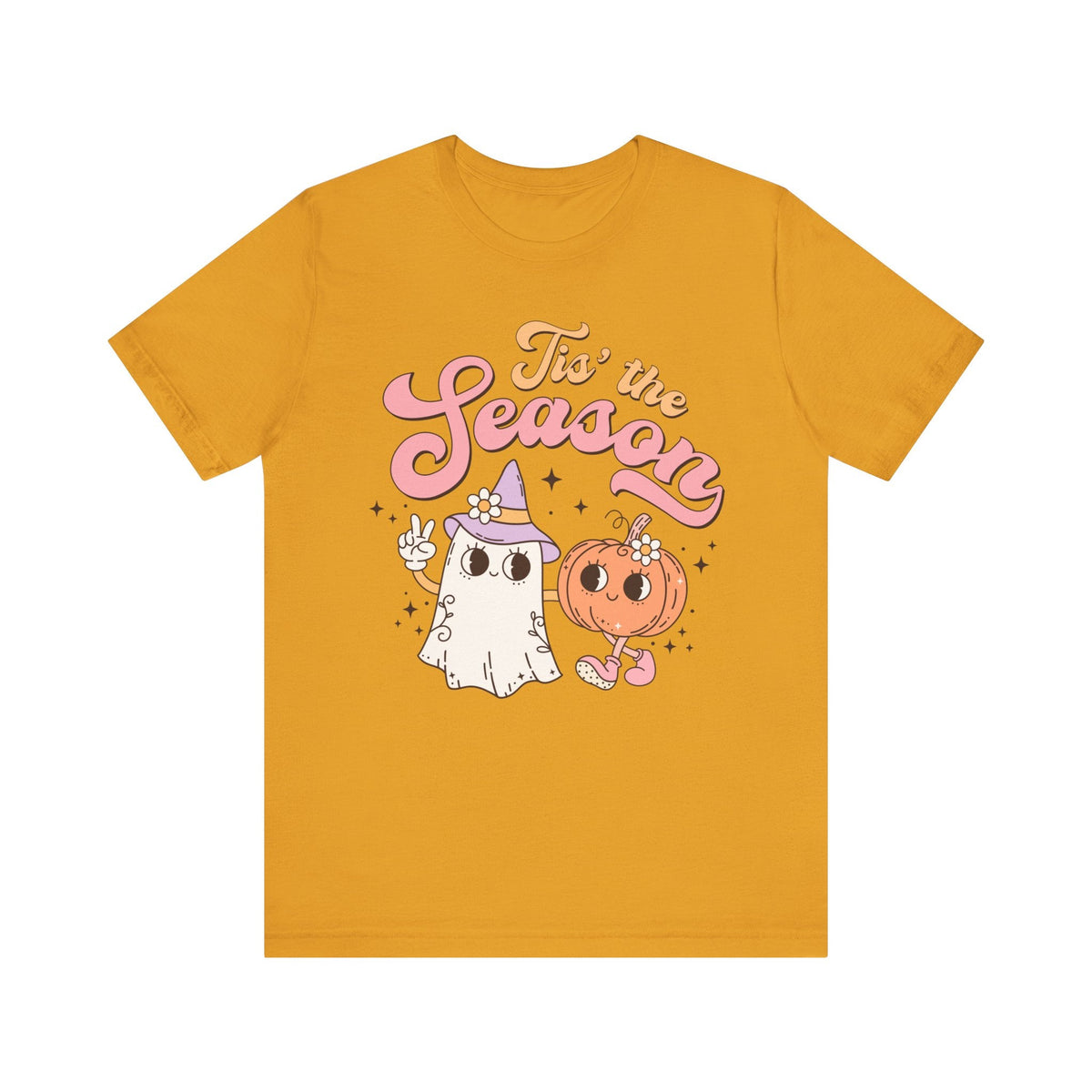 Tis' the Season Halloween Shirt - Cute Ghost and Pumpkin Friends Graphic Tee