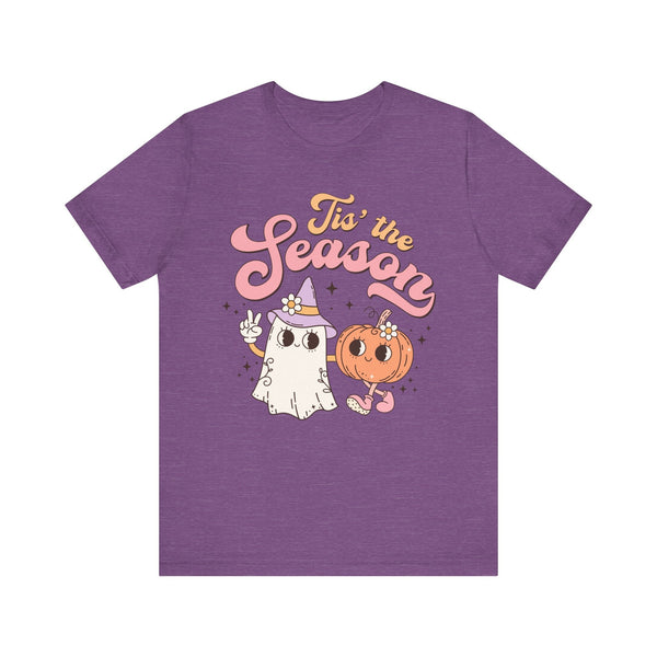 Tis' the Season Halloween Shirt - Cute Ghost and Pumpkin Friends Graphic Tee